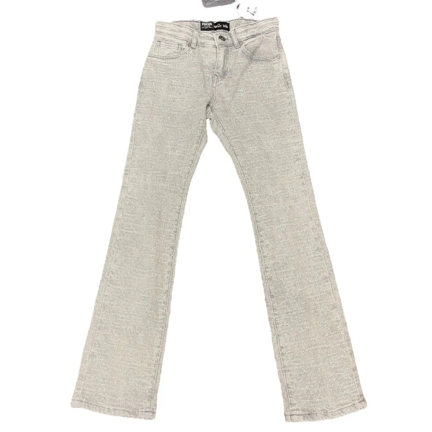 Focus Kid's Laser Rip Stacked Jeans