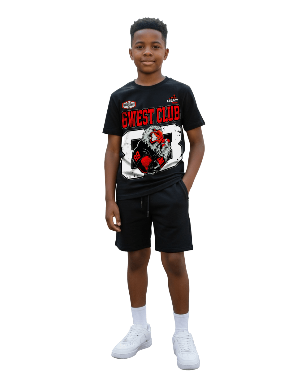 G West Kids Hawk Squad 88 Tee in Black