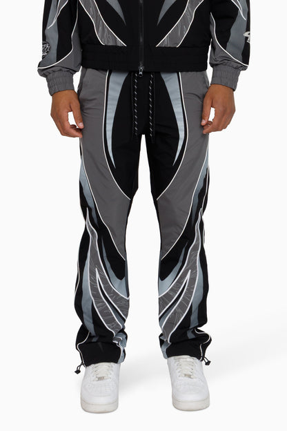 Smoke Rise Rising Colorblock Windbreaker Pants in Castlerock front view