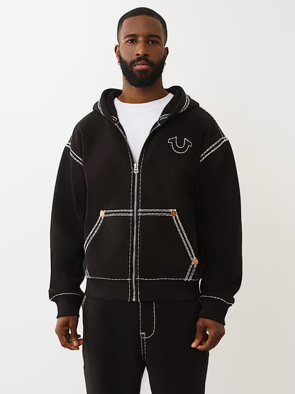 True Religion Super QT Boxy Zip Hoodie