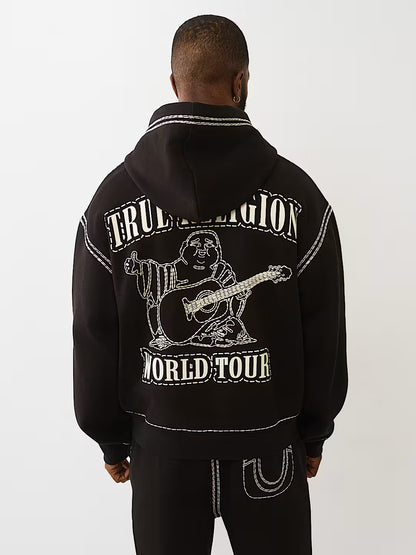 True Religion Super QT Boxy Zip Hoodie