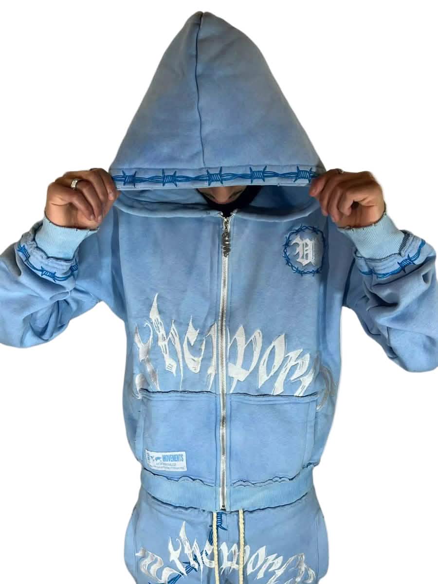 2THEWORLD Barbed Wire Sweatsuit from On Time Fashions – Sweatsuit by On Time Fashions , Birmingham AL’s 1 fashion store and premier destination for streetwear, suits, kids fashion, and big & tall