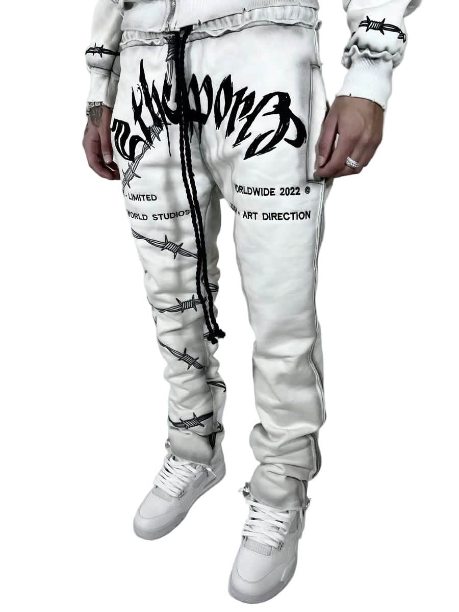 2THEWORLD Barbed Wire Sweatsuit from On Time Fashions – Sweatsuit by On Time Fashions , Birmingham AL’s 1 fashion store and premier destination for streetwear, suits, kids fashion, and big & tall