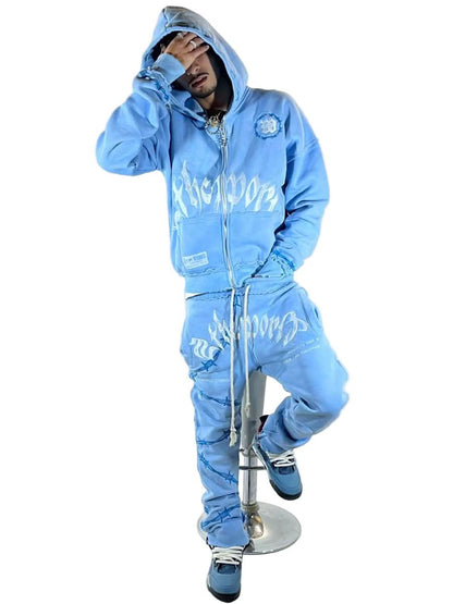 2THEWORLD Barbed Wire Sweatsuit from On Time Fashions – Sweatsuit by On Time Fashions , Birmingham AL’s 1 fashion store and premier destination for streetwear, suits, kids fashion, and big & tall