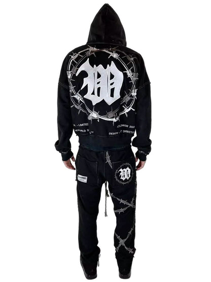2THEWORLD Barbed Wire Sweatsuit from On Time Fashions – Sweatsuit by On Time Fashions , Birmingham AL’s 1 fashion store and premier destination for streetwear, suits, kids fashion, and big & tall