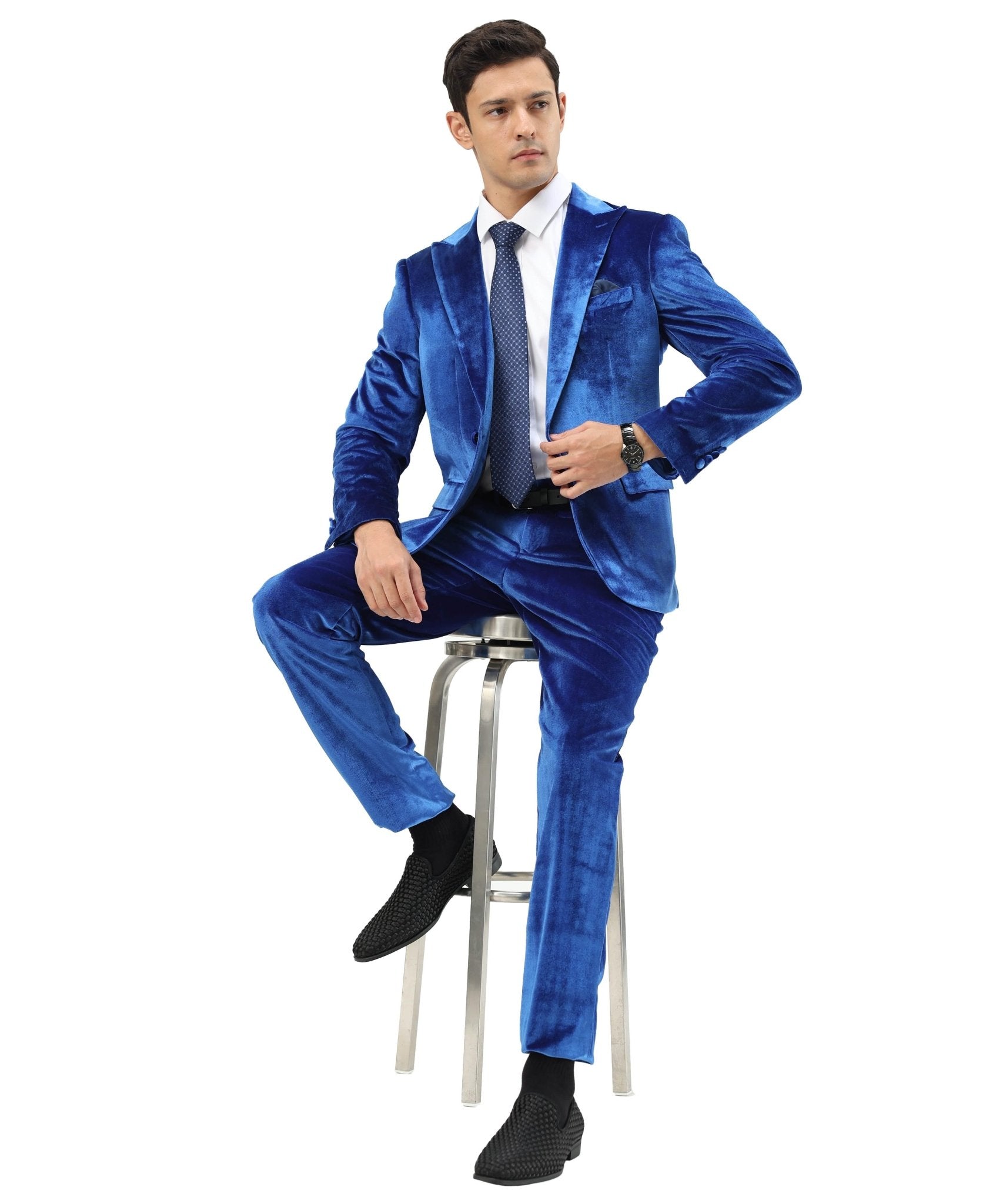 3 PC Solid Textured Peak Lapel Suit from On Time Fashions – Apparel & Accessories by Tazzio, Birmingham AL’s 1 fashion store and premier destination for streetwear, suits, kids fashion, and big & tall