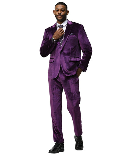 3 PC Solid Textured Peak Lapel Suit from On Time Fashions – Apparel & Accessories by Tazzio, Birmingham AL’s 1 fashion store and premier destination for streetwear, suits, kids fashion, and big & tall