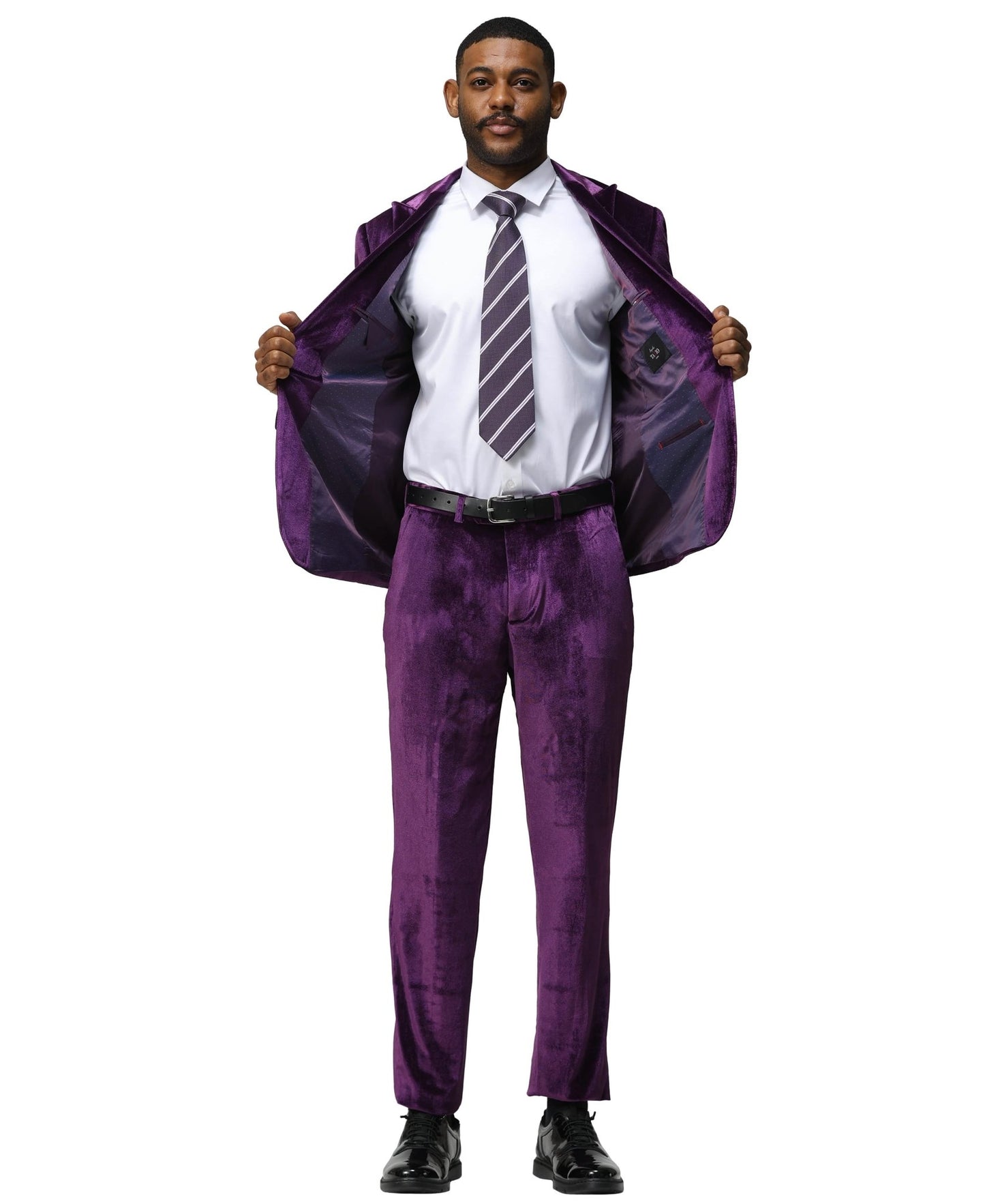 3 PC Solid Textured Peak Lapel Suit from On Time Fashions – Apparel & Accessories by Tazzio, Birmingham AL’s 1 fashion store and premier destination for streetwear, suits, kids fashion, and big & tall