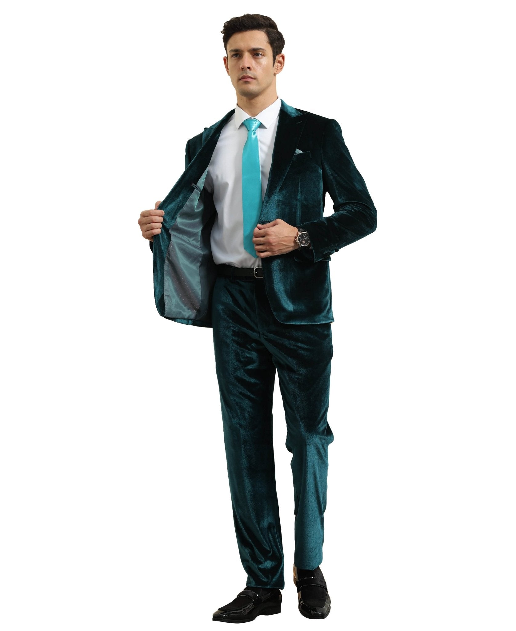 3 PC Solid Textured Peak Lapel Suit from On Time Fashions – Apparel & Accessories by Tazzio, Birmingham AL’s 1 fashion store and premier destination for streetwear, suits, kids fashion, and big & tall
