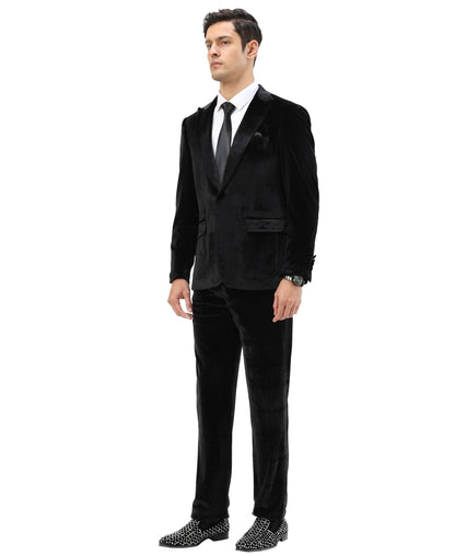 3 PC Solid Textured Peak Lapel Suit from On Time Fashions – Apparel & Accessories by Tazzio, Birmingham AL’s 1 fashion store and premier destination for streetwear, suits, kids fashion, and big & tall
