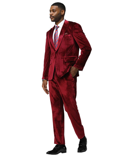 3 PC Solid Textured Peak Lapel Suit from On Time Fashions – Apparel & Accessories by Tazzio, Birmingham AL’s 1 fashion store and premier destination for streetwear, suits, kids fashion, and big & tall
