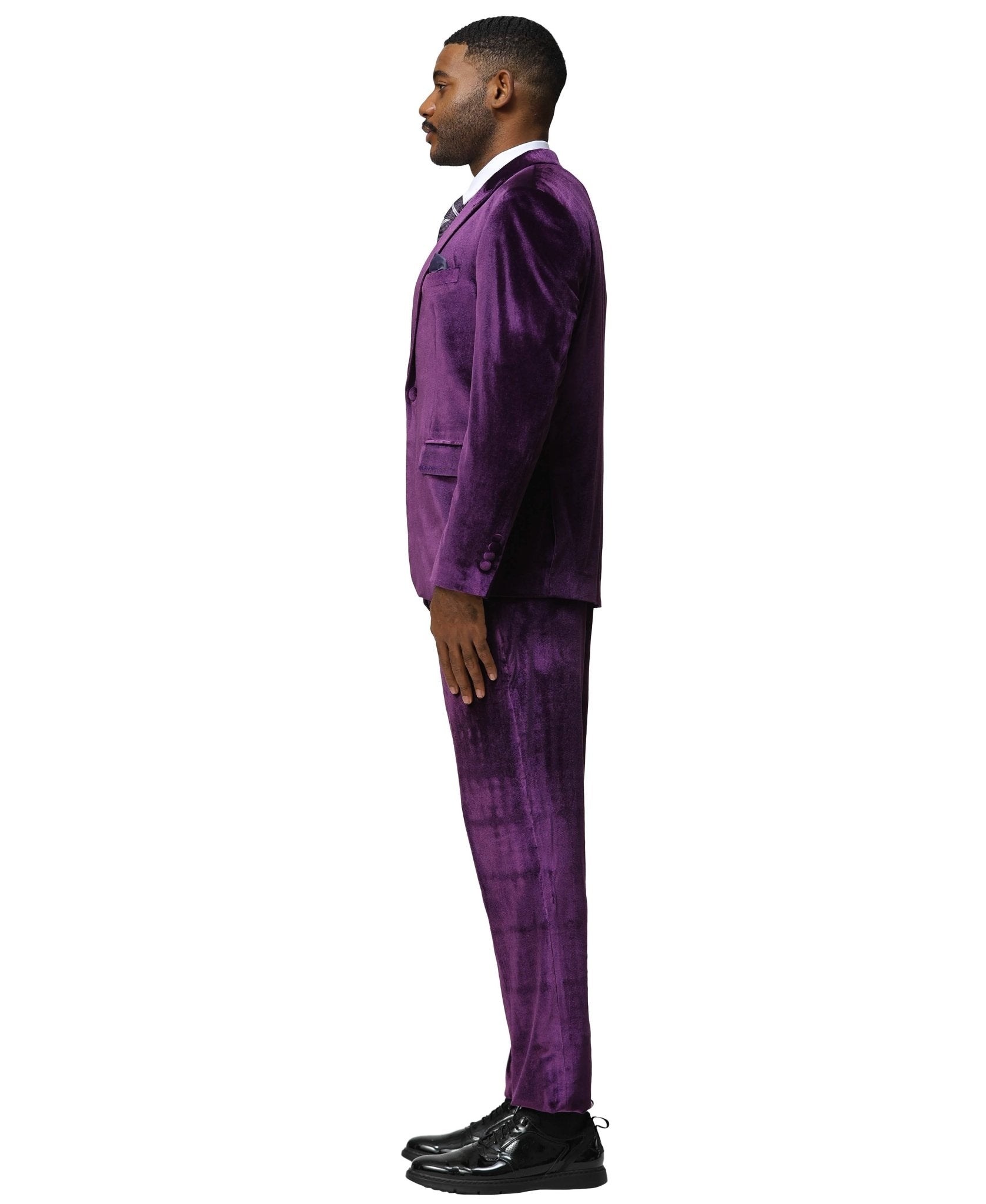 3 PC Solid Textured Peak Lapel Suit from On Time Fashions – Apparel & Accessories by Tazzio, Birmingham AL’s 1 fashion store and premier destination for streetwear, suits, kids fashion, and big & tall