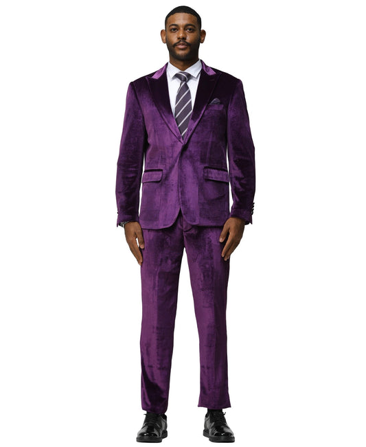 3 PC Solid Textured Peak Lapel Suit from On Time Fashions – Apparel & Accessories by Tazzio, Birmingham AL’s 1 fashion store and premier destination for streetwear, suits, kids fashion, and big & tall