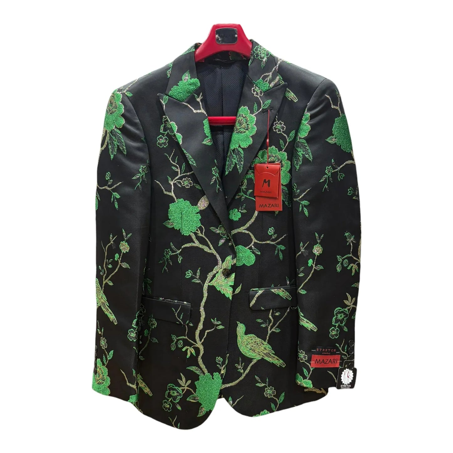 Mazari Floral Metallic Blazer – 9642