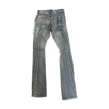Focus Multi Curve Stitched Stud Denim