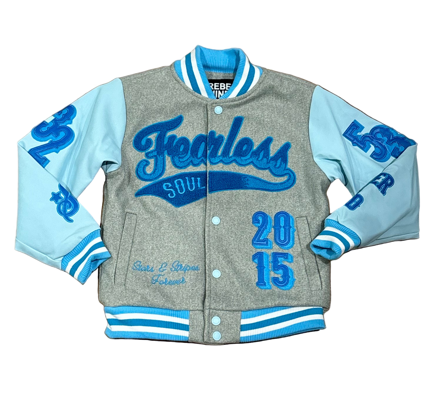 Rebel Minds Kids Fearless Soul Varsity Jacket