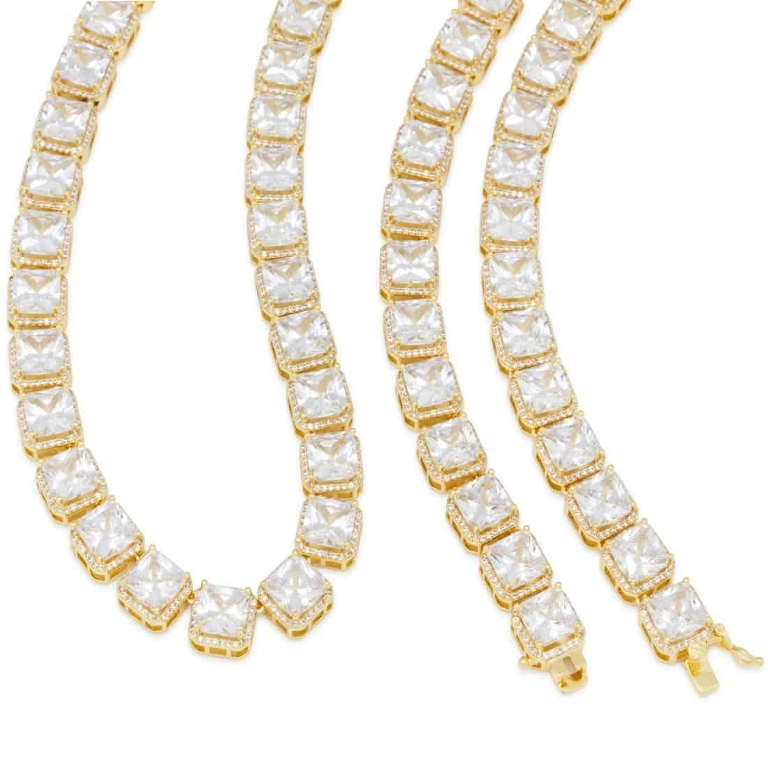King Ice 8mm Princess Cut Tennis Chain