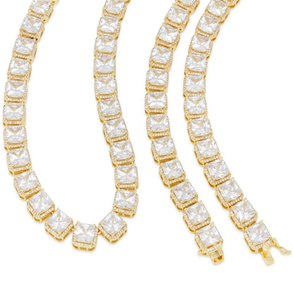 King Ice 8mm Princess Cut Tennis Chain