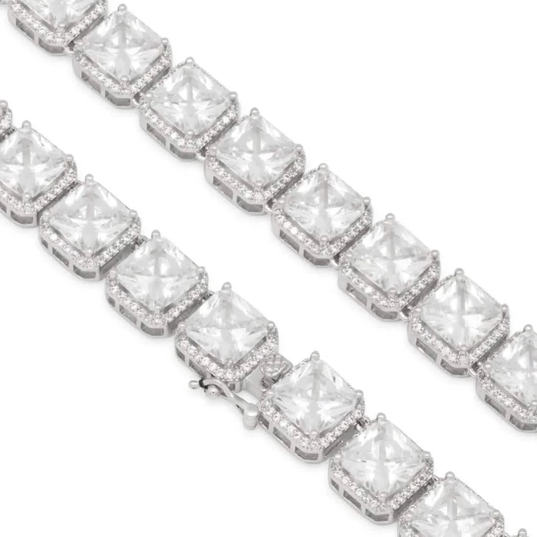 King Ice 8mm Princess Cut Tennis Chain