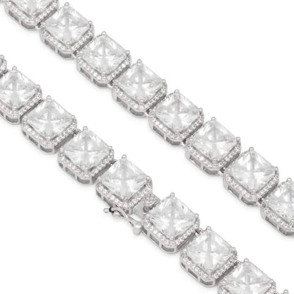 King Ice 8mm Princess Cut Tennis Chain