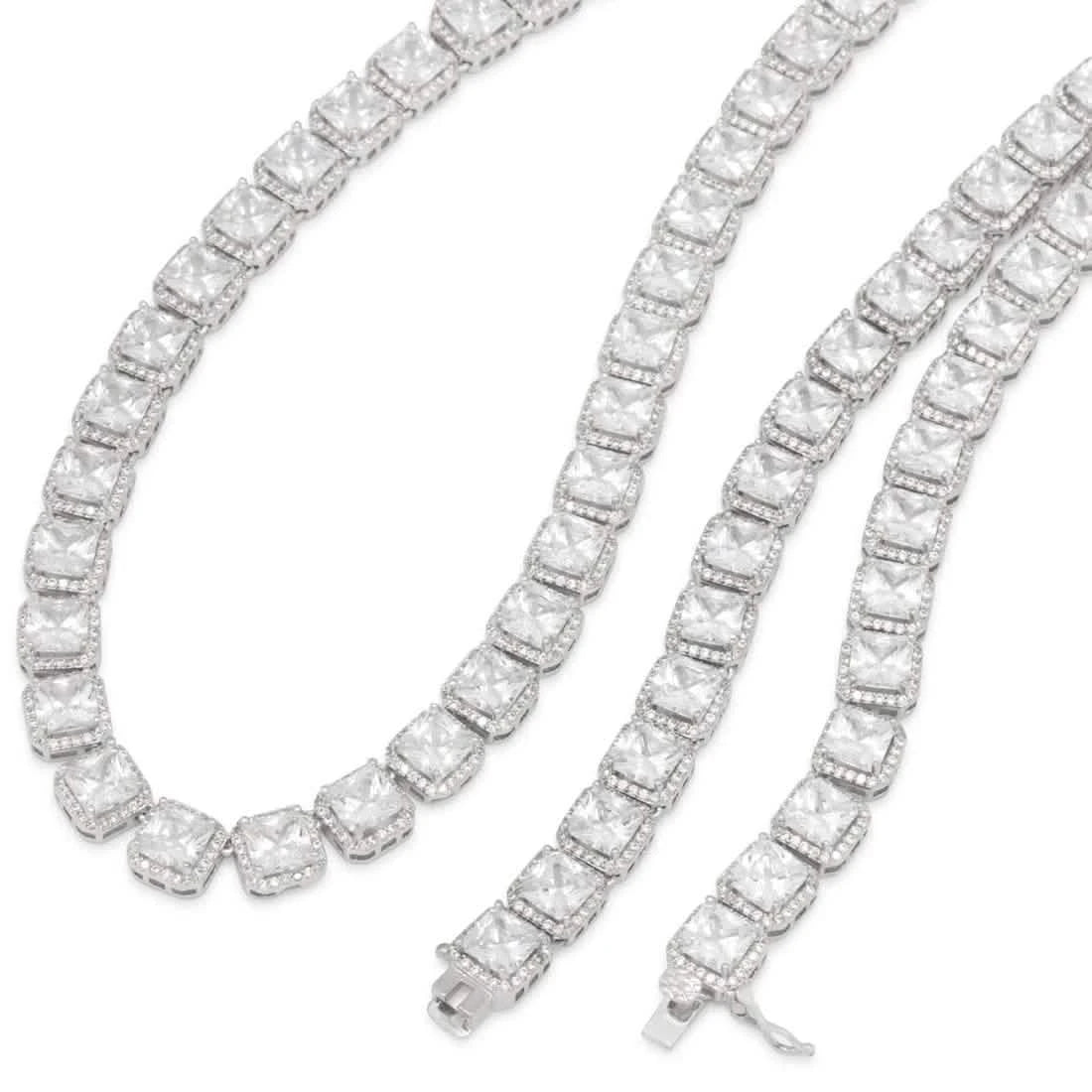 King Ice 8mm Princess Cut Tennis Chain