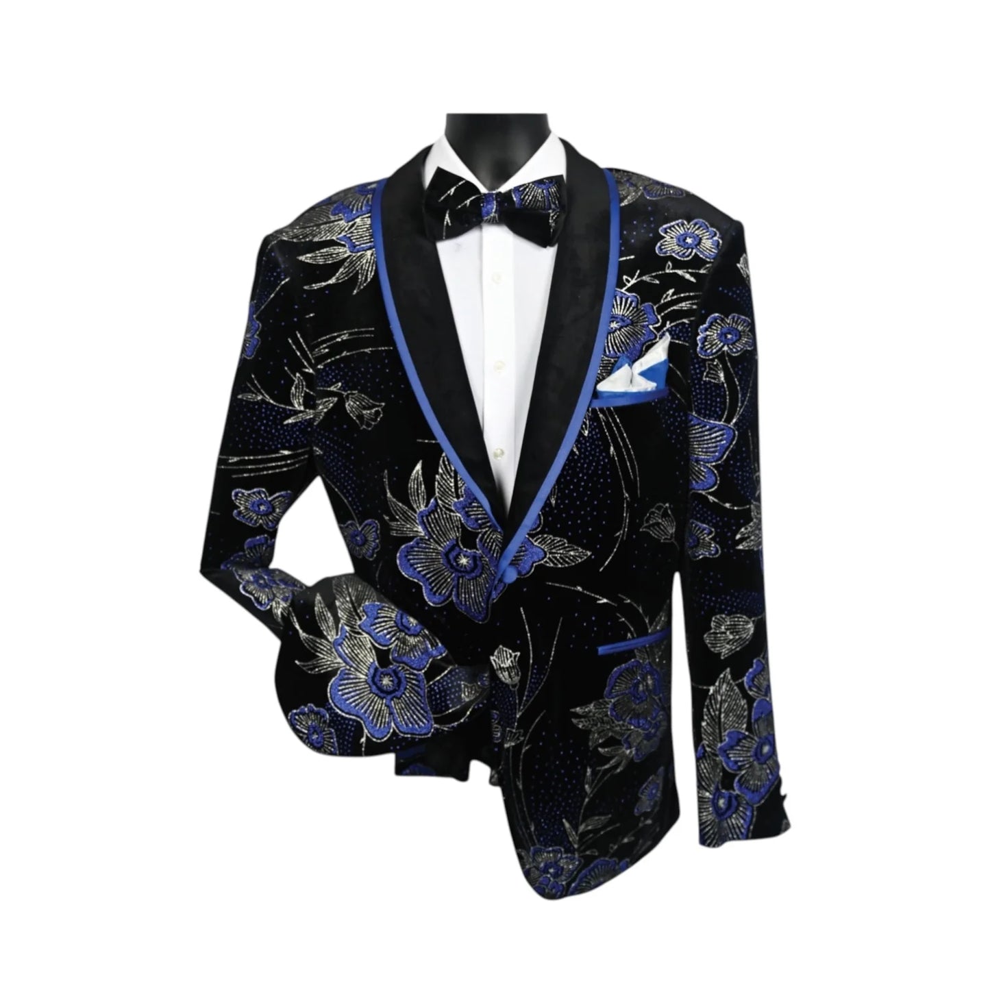 Mazari Floral Metallic Blazer – 9640