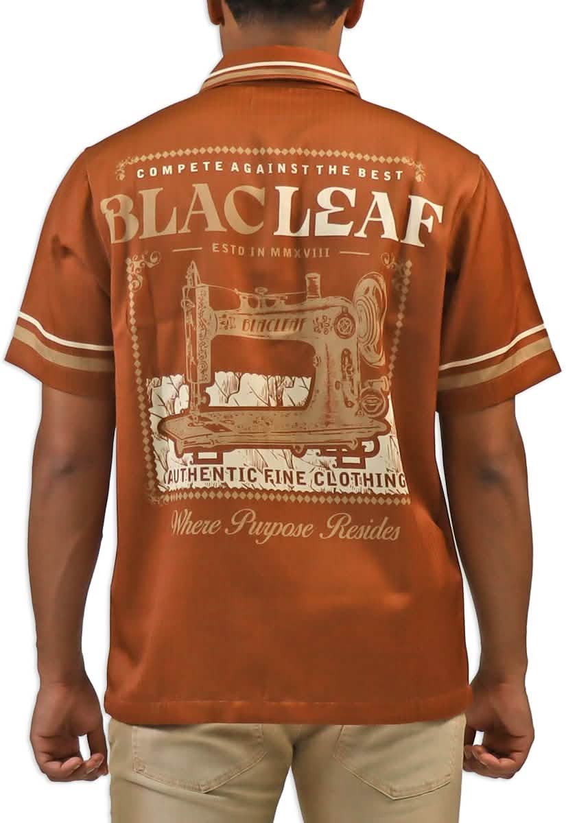 Blac Leaf Where Purpose Resides Button Up