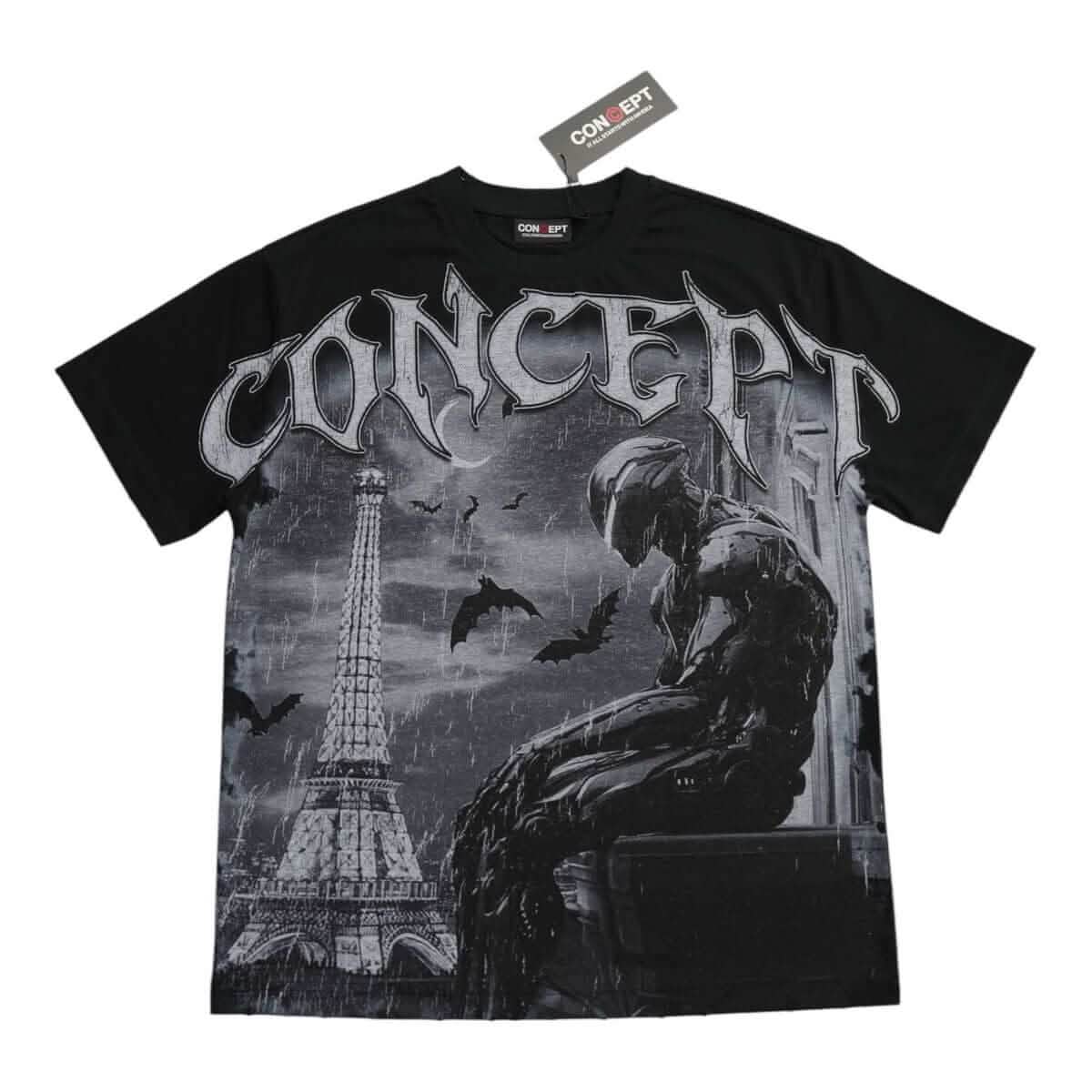 Concept Paris SNV T-shirt featuring a robot and Eiffel Tower graphic. Shop online or in-store for innovative style!