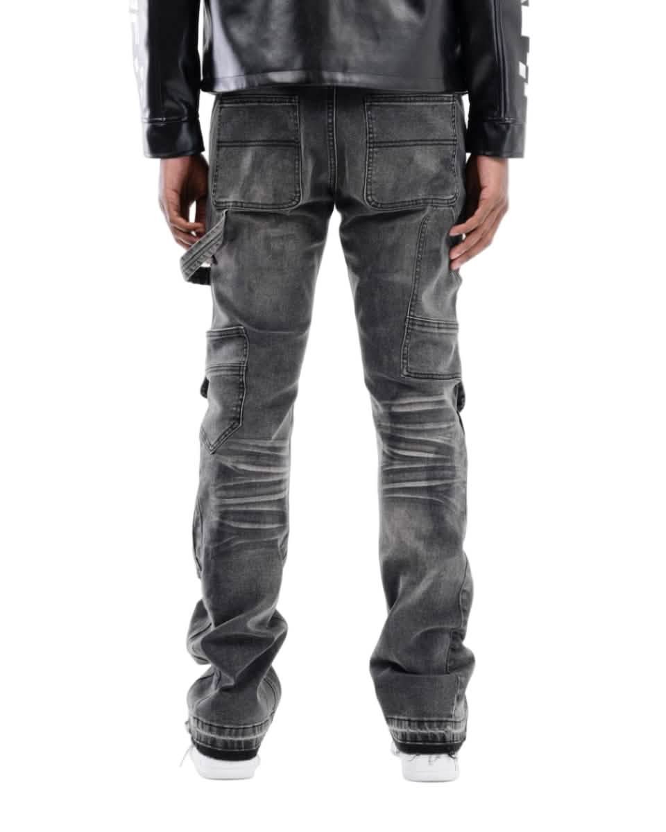 Copper Rivet Carpenter Zipper Front Flare Jean