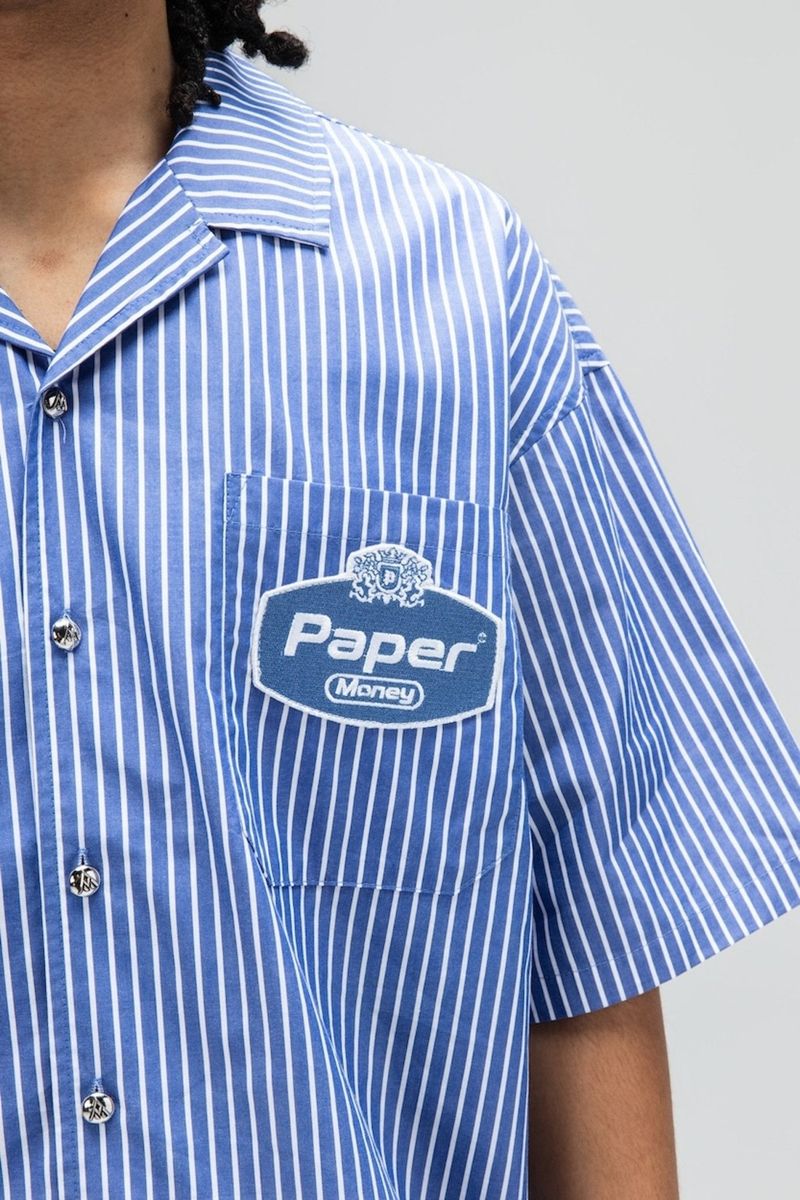 Paper Money Blue Collar Shirt