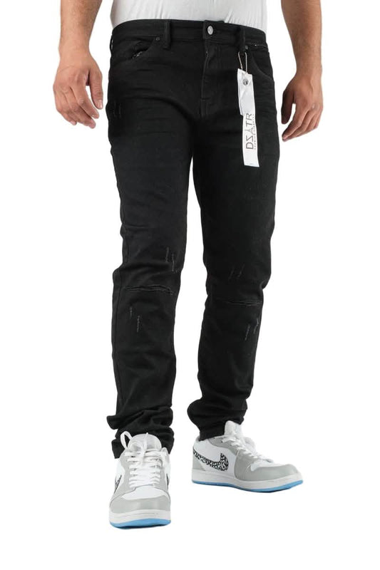 DZTR Distressed Super Stretch Denim – Slim Fit