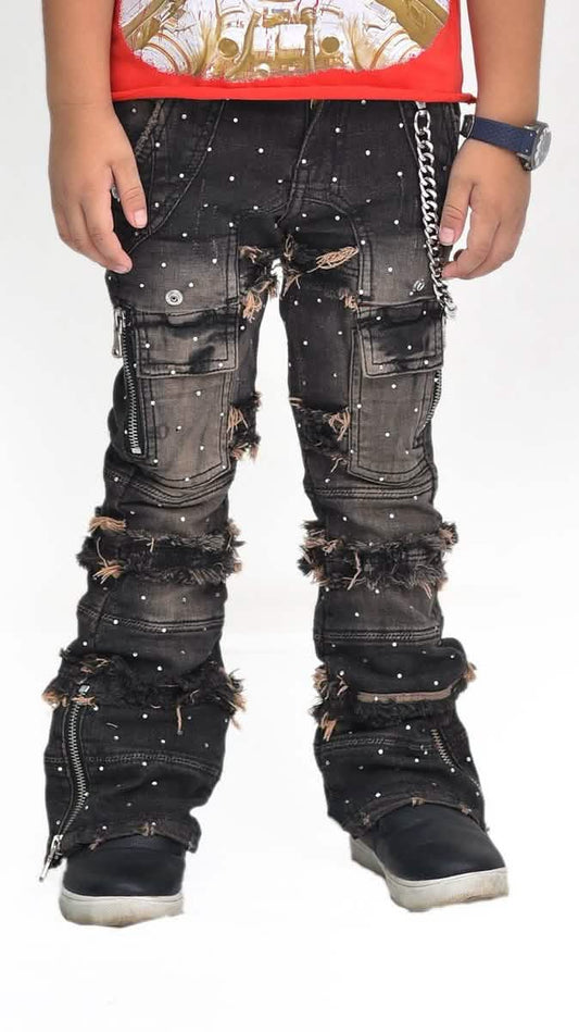 Elite Premium Denim Kids Rhinestone Jeans