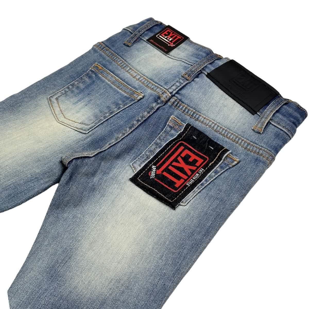 Exit Apparel Kids Distressed Skinny Jeans