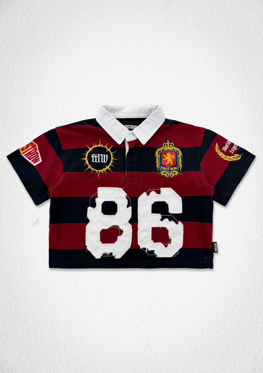 First Row Women's Match Day Club Crop Rugby Polo