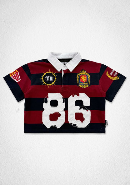 First Row Women's Match Day Club Crop Rugby Polo