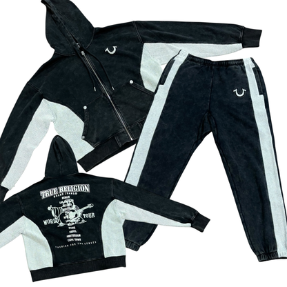 True Religion Mesh Inset Rust Jogger Set