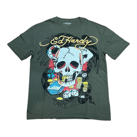 Ed Hardy Skull Aces Boxy Tee