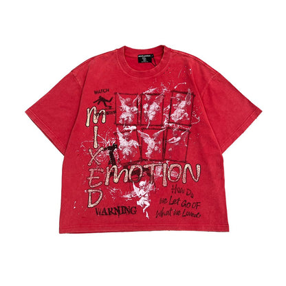 Mixed Emotion Crimson Tee