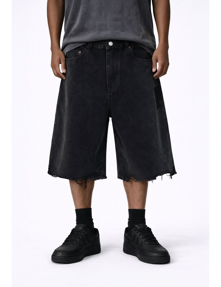 UNDEVELOPED Noir Cutoff Denim Shorts