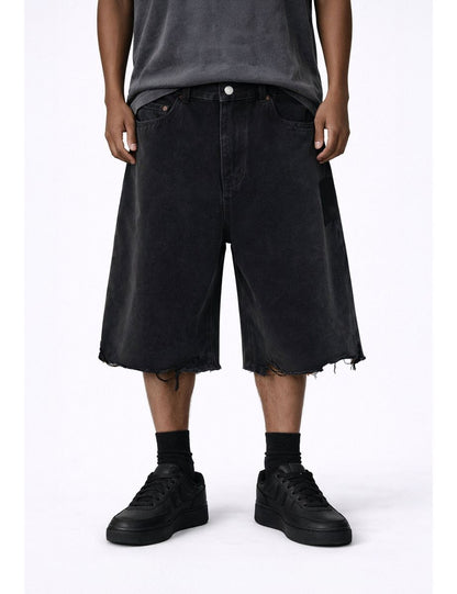 UNDEVELOPED Noir Cutoff Denim Shorts