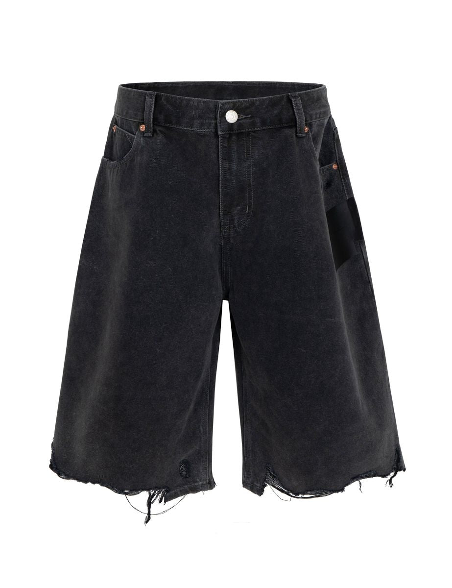 UNDEVELOPED Noir Cutoff Denim Shorts