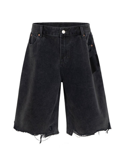 UNDEVELOPED Noir Cutoff Denim Shorts