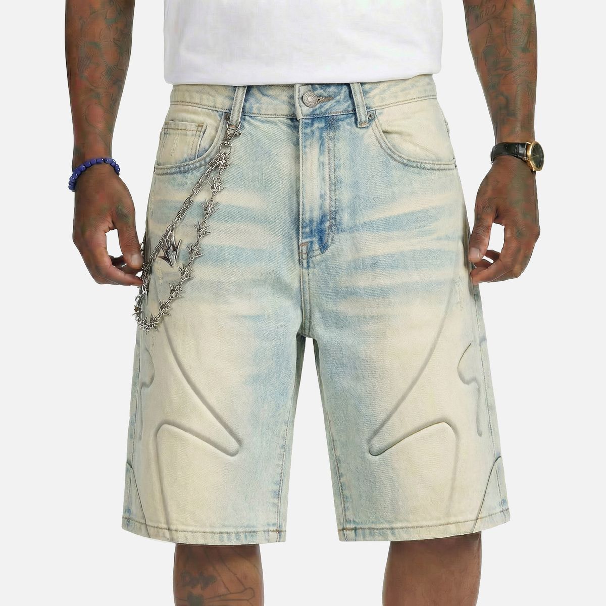 Melee Denim Shogun Embossed Jorts