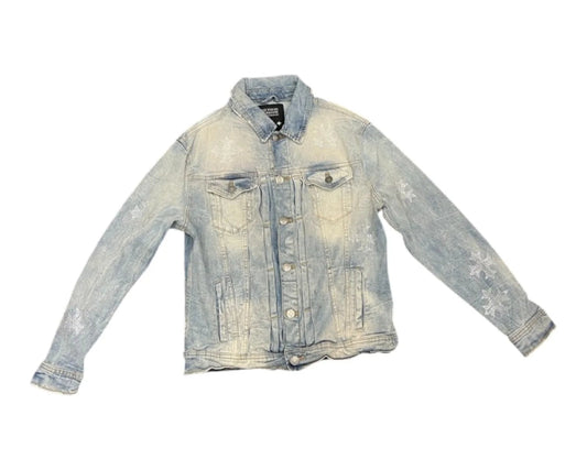 See You In Paradise Rhinestone Cross Demin Jacket
