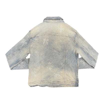 See You In Paradise Rhinestone Cross Demin Jacket