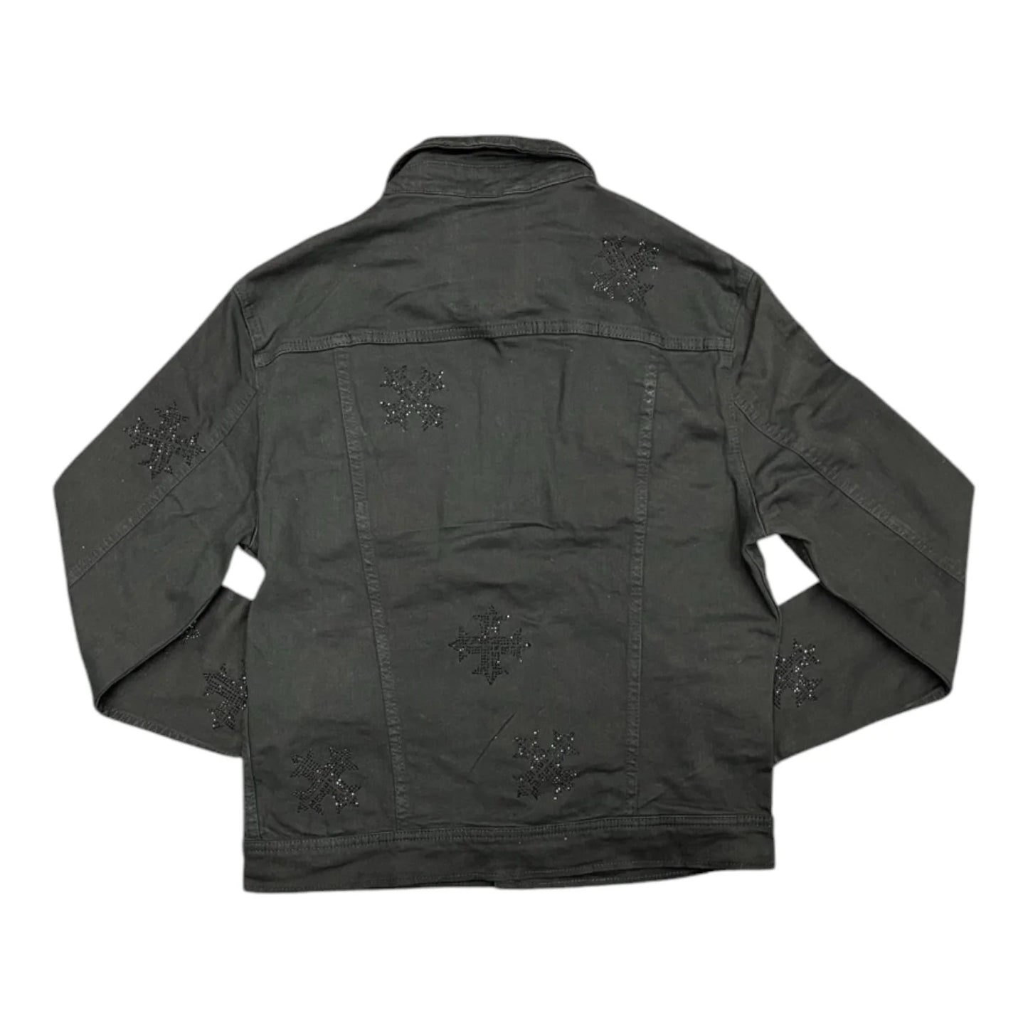 See You In Paradise Rhinestone Cross Demin Jacket