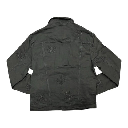 See You In Paradise Rhinestone Cross Demin Jacket