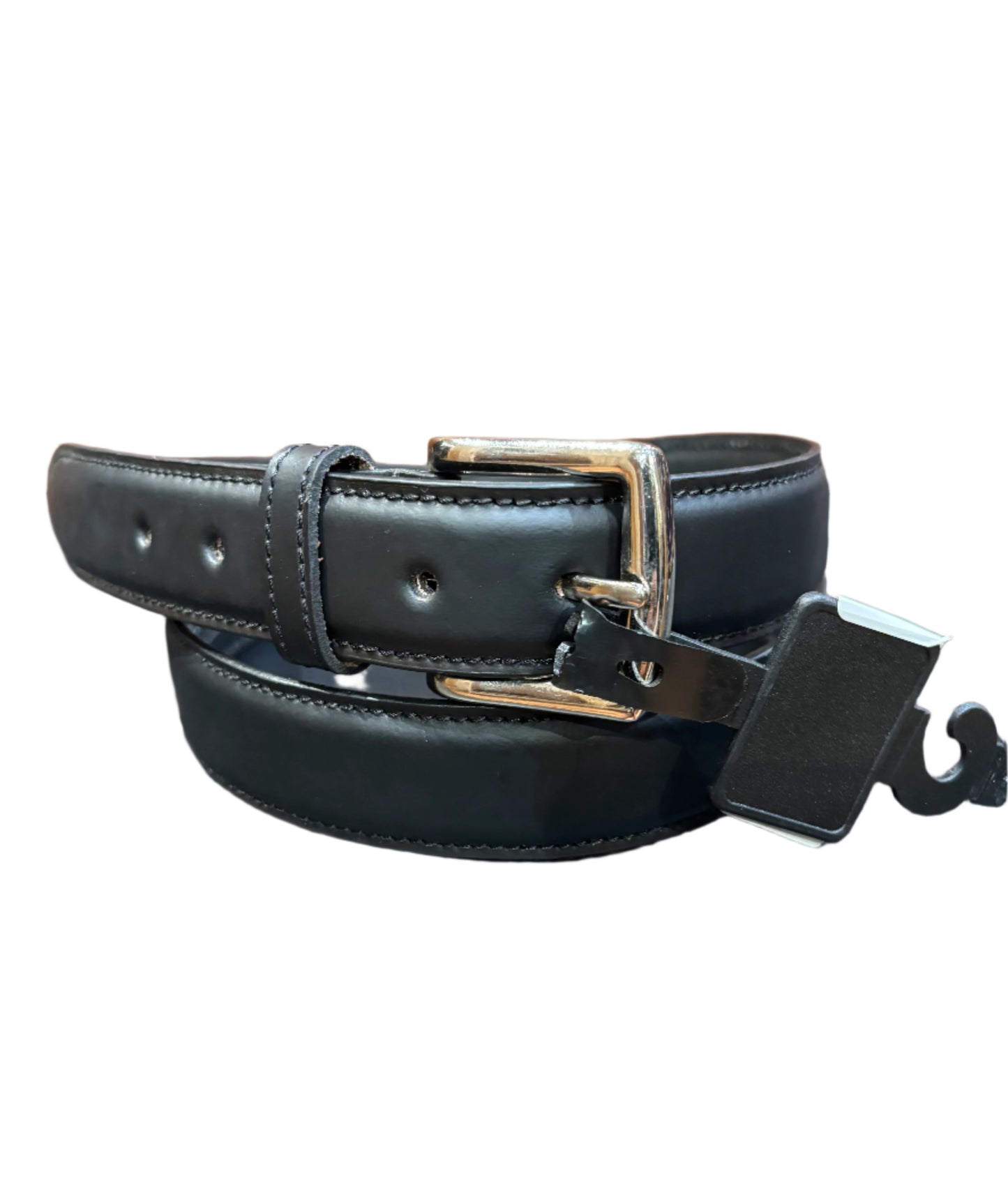 Federico Leone Black Leather Belt Padded – FLB-1136-1