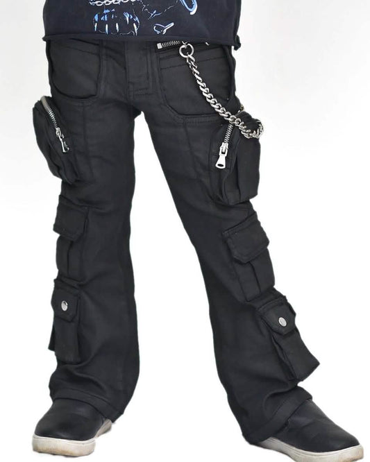 Elite Premium Denim Kid's Black Wax Jeans