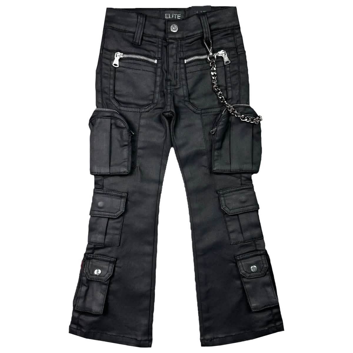 Elite Premium Denim Kid's Black Wax Jeans